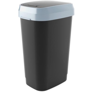 Odpadkový kôš DUAL L 50 lit, 30,5x42x60h čierny, s dvojitým otváraním