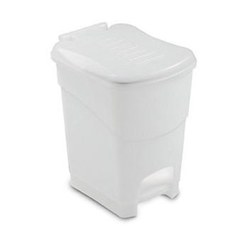 Odpadkový kôš KORAL 20 l pedál biely