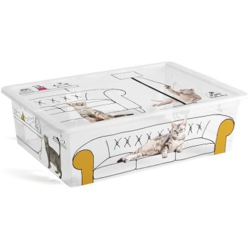 úložný box L PET Collection na kolieskach  cm 55x38,5x16,5h cm