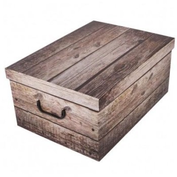 Kartónový box WOOD GREY MAXI 51x37x24 cm