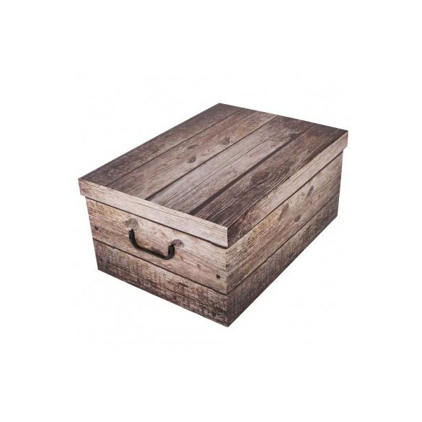 Kartónový box WOOD GREY MAXI 51x37x24 cm