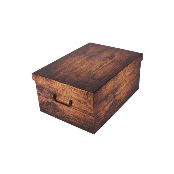 Kartónový box WOOD BROWN MAXI 51x37x24 cm