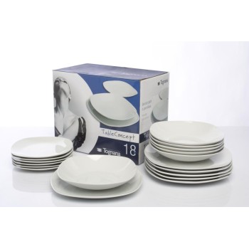 Porcelánová obedová súprava 18 d 6+6+6 SPLENDOR Bianco