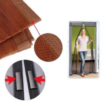 Sieťová záclona proti muchám na magnet, na dvere 100x210/220cm, hnedá