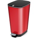 Odpadkový kôš Chicbin Red metal červená metalíza 50 lt, 29x44,5xh60,5 cm s pedálom