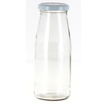 Sklenená fľaša na mlieko 0,5 lt číra