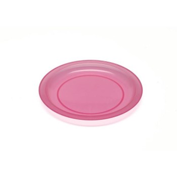 Sada 4 ks tanier plastový plytký, 4 farby, ø 20 cm