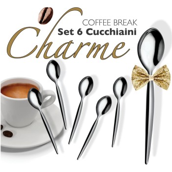 Set 6 ks kávové lyžičky Charme