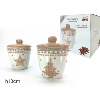 Cukornička, keramika, H8cm, 2vzory