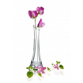 Váza sklenená úzka h 25 cm