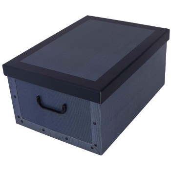 Úložný box kartónový CLASSIC blue midi 37x30x16 cm
