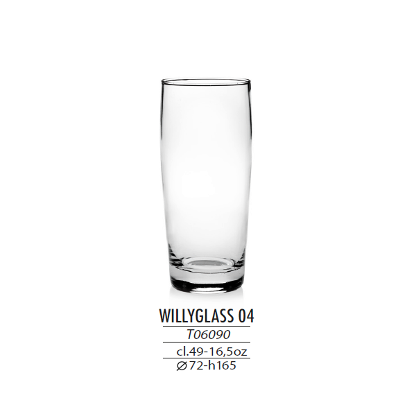 Pohár na vodu / pivo Willy, 490 ml