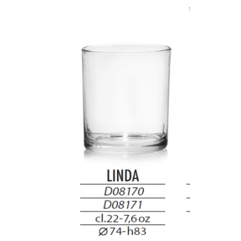 Pohár na vodu Linda 220 ml, set 3 ks