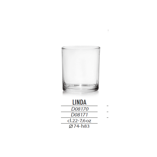 Pohár na vodu Linda 220 ml, set 3 ks