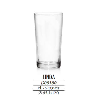 Pohár na vodu Linda 250 ml, set 3 ks