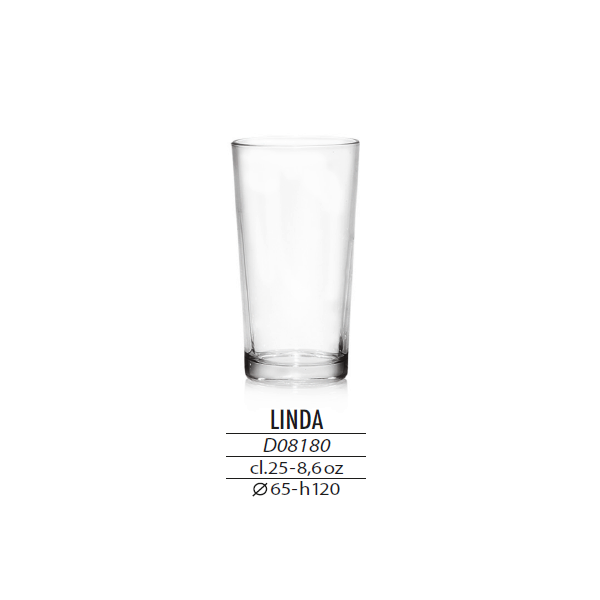 Pohár na vodu Linda 250 ml, set 3 ks