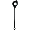 Vareška špicatá s dierkou, čierna, 31 cm, do 228°C, PBT