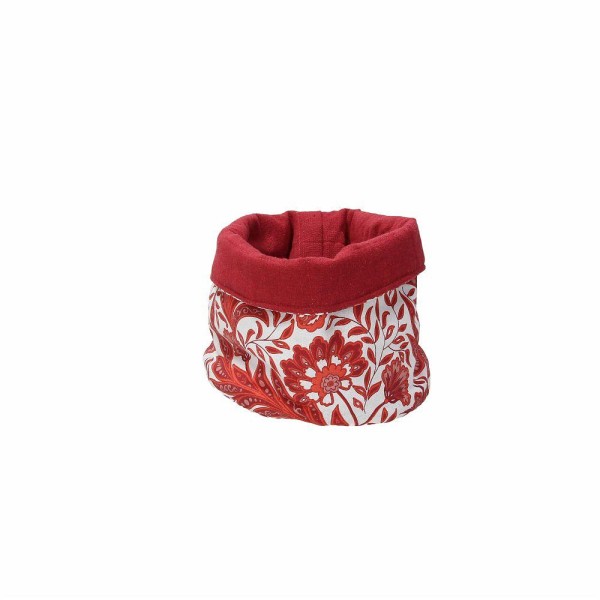 Košík na chlieb Red ornament okrúhly Ø18xh16,5 cm