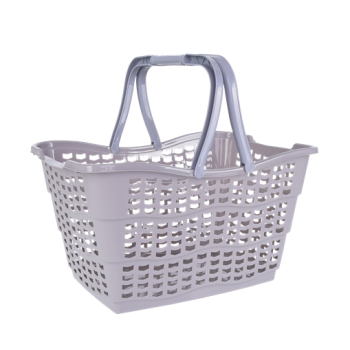 Nákupný košík s dvoma rúčkami 40x29x22,5 cm, šedá
