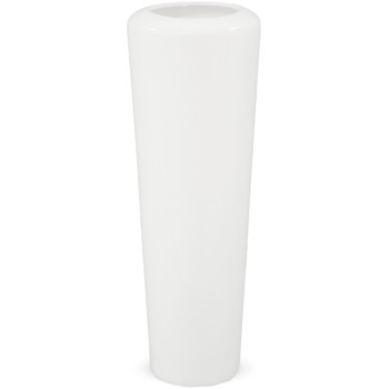Bílá vysoká hladká váza 112336