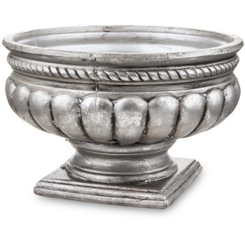 Stříbrný květináč z keramiky 137381