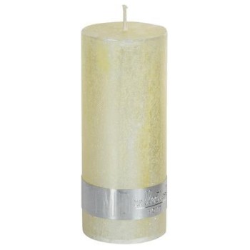 Žlutá rustikální svíčka PTMD 12x5cm 677611