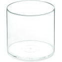 Váza plastová transparentná Ø 9 x h9 cm