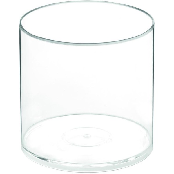 Váza plastová transparentná Ø 9 x h9 cm