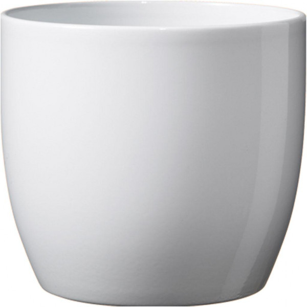 Keramický obal na kvetináč Basic 13 x H12 cm biely
