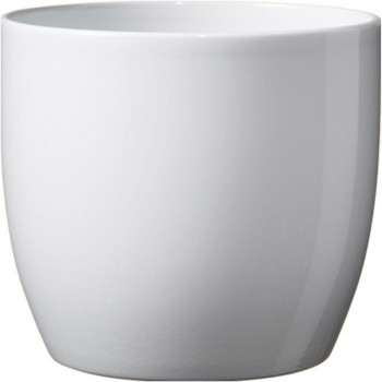 Keramický obal na kvetináč Basic 16 x H15 cm biely